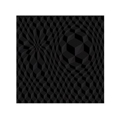 Black Pattern Dark Texture Background Small Satin Scarf (square) by Nexatart