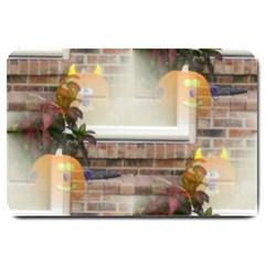 Ghostly Floating Pumpkins Large Doormat  by canvasngiftshop