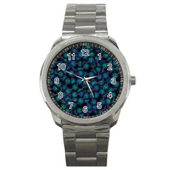 Background Abstract Textile Design Sport Metal Watch by Nexatart