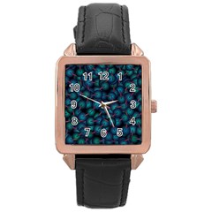 Background Abstract Textile Design Rose Gold Leather Watch  by Nexatart