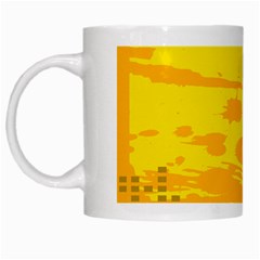 Texture Yellow Abstract Background White Mugs by Nexatart