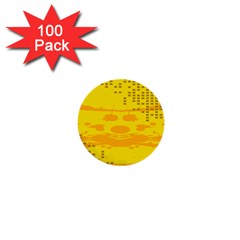 Texture Yellow Abstract Background 1  Mini Buttons (100 Pack)  by Nexatart