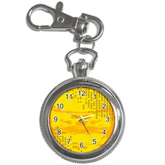 Texture Yellow Abstract Background Key Chain Watches by Nexatart