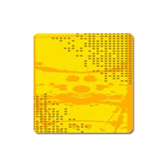 Texture Yellow Abstract Background Square Magnet by Nexatart