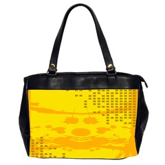 Texture Yellow Abstract Background Office Handbags (2 Sides)  by Nexatart