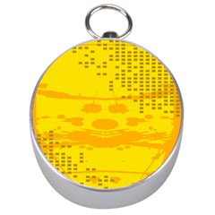 Texture Yellow Abstract Background Silver Compasses by Nexatart