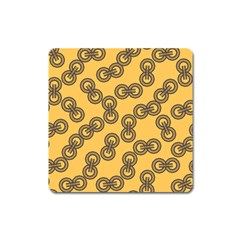 Abstract Shapes Links Design Square Magnet by Nexatart