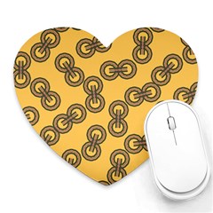 Abstract Shapes Links Design Heart Mousepads by Nexatart