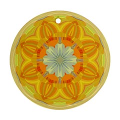 Sunshine Sunny Sun Abstract Yellow Ornament (round) by Nexatart