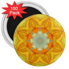 Sunshine Sunny Sun Abstract Yellow 3  Magnets (100 Pack) by Nexatart