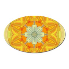 Sunshine Sunny Sun Abstract Yellow Oval Magnet by Nexatart