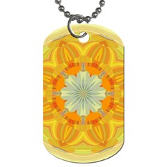 Sunshine Sunny Sun Abstract Yellow Dog Tag (one Side) by Nexatart