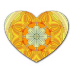 Sunshine Sunny Sun Abstract Yellow Heart Mousepads by Nexatart