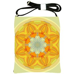 Sunshine Sunny Sun Abstract Yellow Shoulder Sling Bags by Nexatart