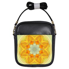 Sunshine Sunny Sun Abstract Yellow Girls Sling Bags by Nexatart