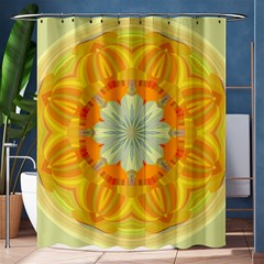 Sunshine Sunny Sun Abstract Yellow Shower Curtain 60  X 72  (medium)  by Nexatart