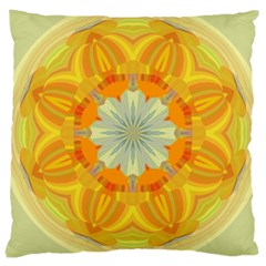 Sunshine Sunny Sun Abstract Yellow Large Cushion Case (two Sides) by Nexatart