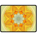 Sunshine Sunny Sun Abstract Yellow Double Sided Fleece Blanket (Large)  80 x60  Blanket Back