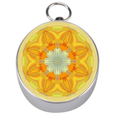 Sunshine Sunny Sun Abstract Yellow Silver Compasses by Nexatart