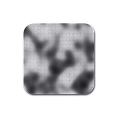 Puzzle Grey Puzzle Piece Drawing Rubber Square Coaster (4 pack) 