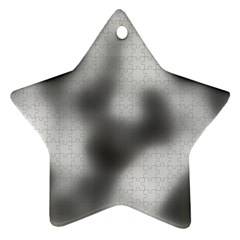 Puzzle Grey Puzzle Piece Drawing Star Ornament (Two Sides)