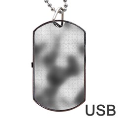 Puzzle Grey Puzzle Piece Drawing Dog Tag USB Flash (One Side)