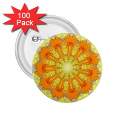 Sunshine Sunny Sun Abstract Yellow 2 25  Buttons (100 Pack)  by Nexatart