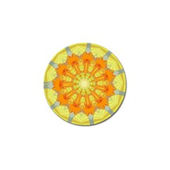 Sunshine Sunny Sun Abstract Yellow Golf Ball Marker by Nexatart