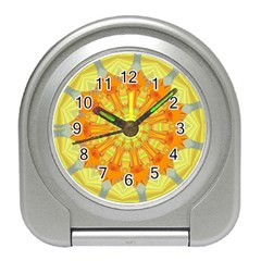 Sunshine Sunny Sun Abstract Yellow Travel Alarm Clocks by Nexatart