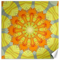 Sunshine Sunny Sun Abstract Yellow Canvas 20  X 20   by Nexatart