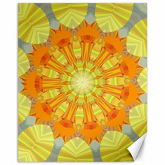 Sunshine Sunny Sun Abstract Yellow Canvas 11  X 14   by Nexatart