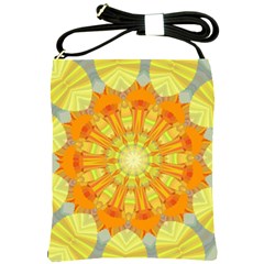 Sunshine Sunny Sun Abstract Yellow Shoulder Sling Bags by Nexatart