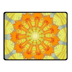 Sunshine Sunny Sun Abstract Yellow Double Sided Fleece Blanket (small)  by Nexatart