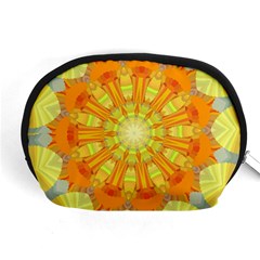 Sunshine Sunny Sun Abstract Yellow Accessory Pouches (medium)  by Nexatart