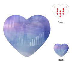 Business Background Blue Corporate Playing Cards (heart)  by Nexatart