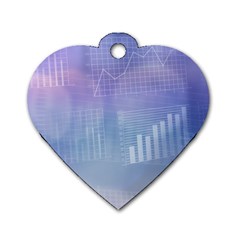 Business Background Blue Corporate Dog Tag Heart (two Sides) by Nexatart