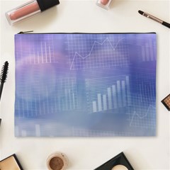 Business Background Blue Corporate Cosmetic Bag (xl) by Nexatart