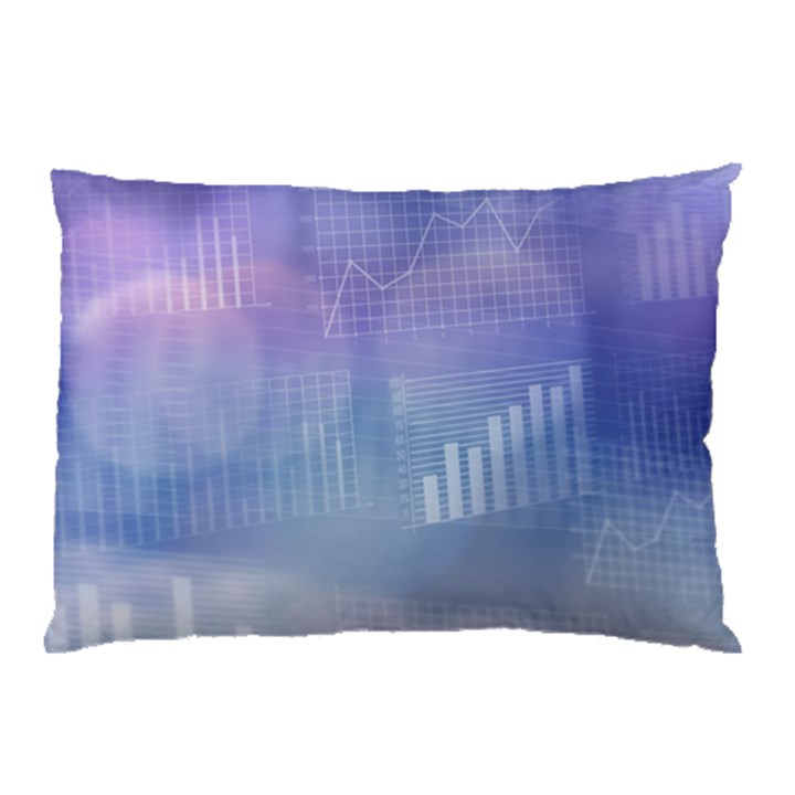 Business Background Blue Corporate Pillow Case (Two Sides)