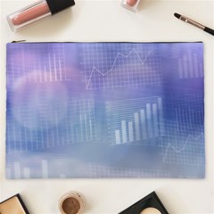 Business Background Blue Corporate Cosmetic Bag (xxl)  by Nexatart