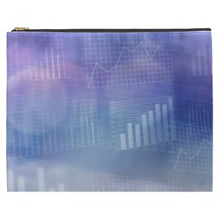 Business Background Blue Corporate Cosmetic Bag (xxxl)  by Nexatart