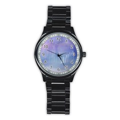 Business Background Blue Corporate Stainless Steel Round Watch by Nexatart