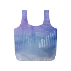 Business Background Blue Corporate Full Print Recycle Bags (s)  by Nexatart