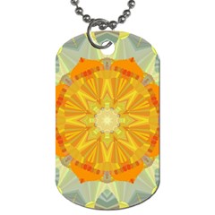 Sunshine Sunny Sun Abstract Yellow Dog Tag (one Side) by Nexatart