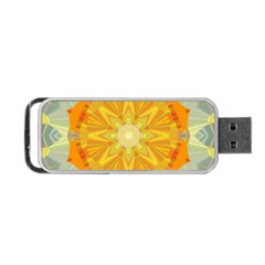 Sunshine Sunny Sun Abstract Yellow Portable Usb Flash (one Side) by Nexatart