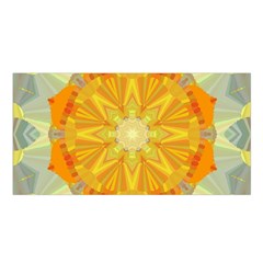 Sunshine Sunny Sun Abstract Yellow Satin Shawl by Nexatart