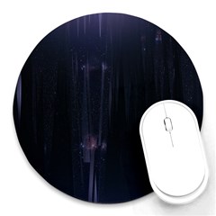 Abstract Dark Stylish Background Round Mousepads