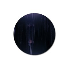 Abstract Dark Stylish Background Magnet 3  (Round)