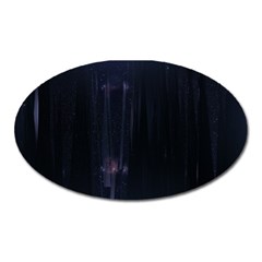 Abstract Dark Stylish Background Oval Magnet