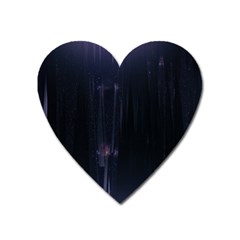 Abstract Dark Stylish Background Heart Magnet