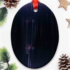 Abstract Dark Stylish Background Oval Ornament (Two Sides)